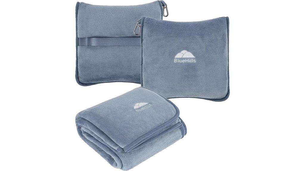travel blanket pillow combo