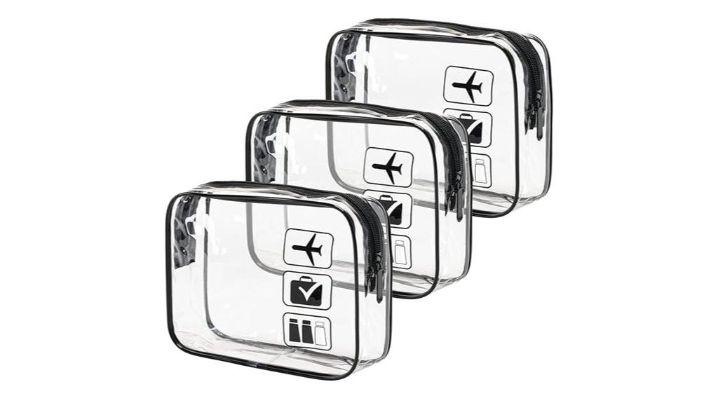 tsa approved clear toiletry bags