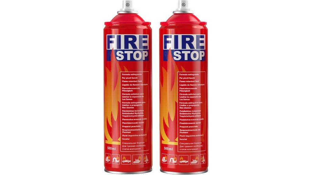 two extinguishers with brackets