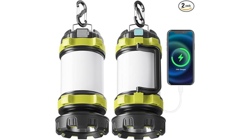 two pack rechargeable lanterns
