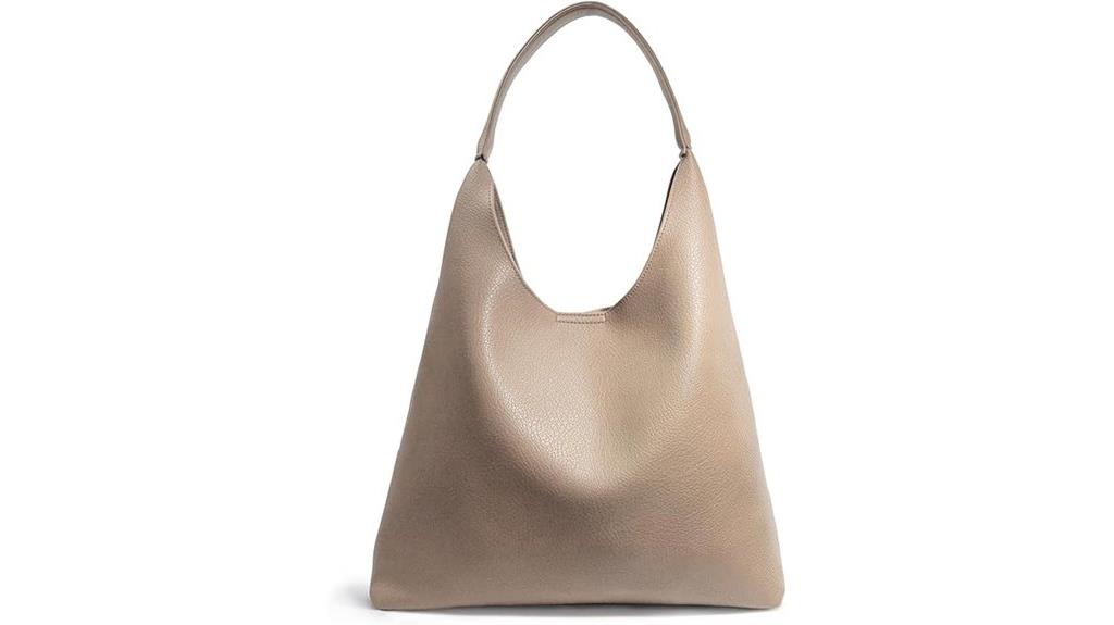 vegan leather slouch tote