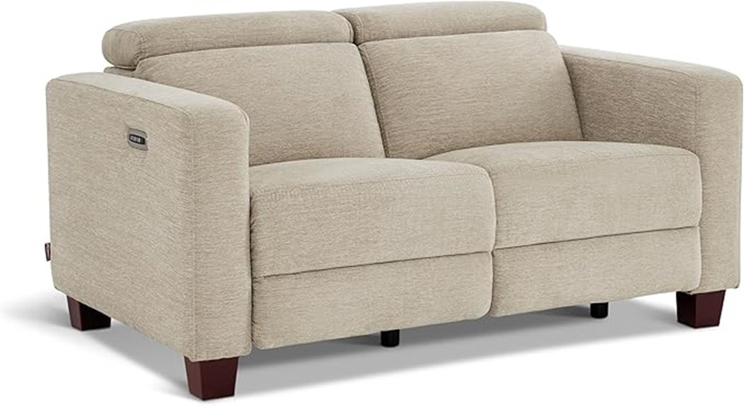 wall hugger recliner with ports