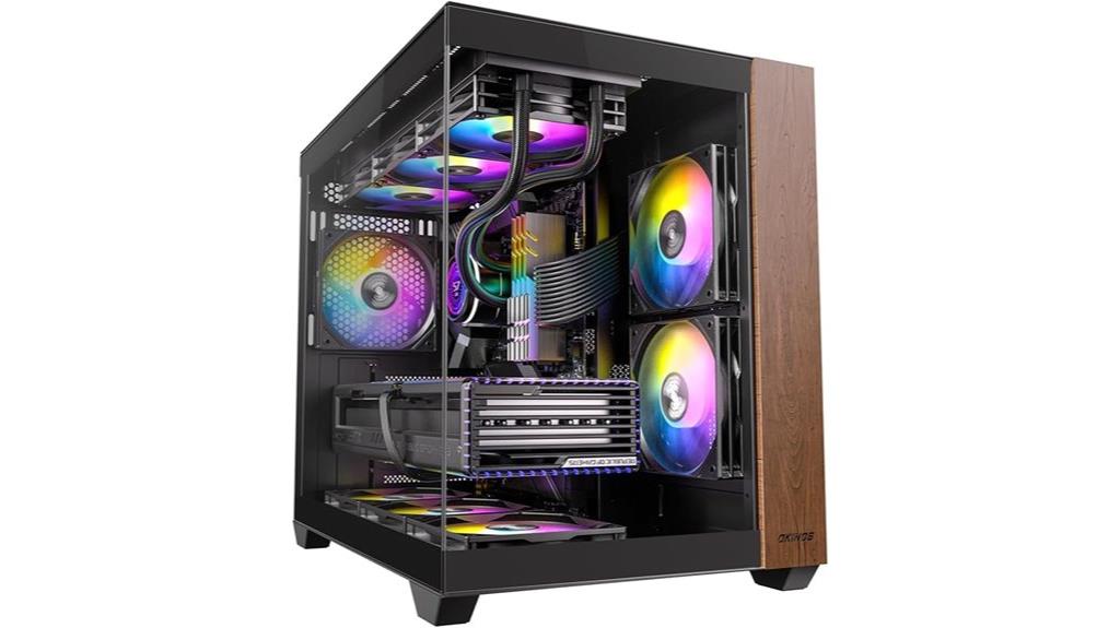 walnut argb glass case