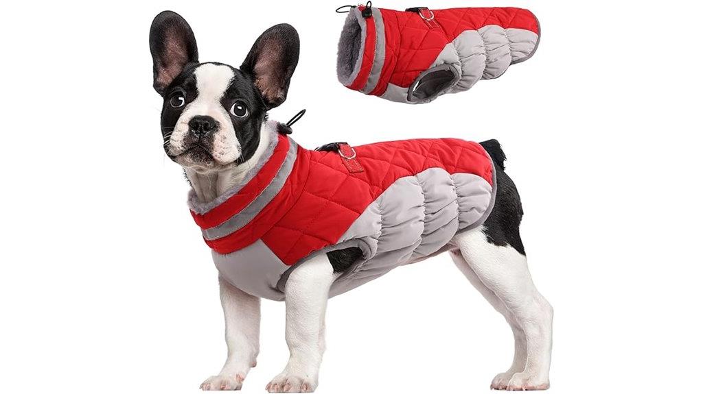 waterproof dog coat with harness
