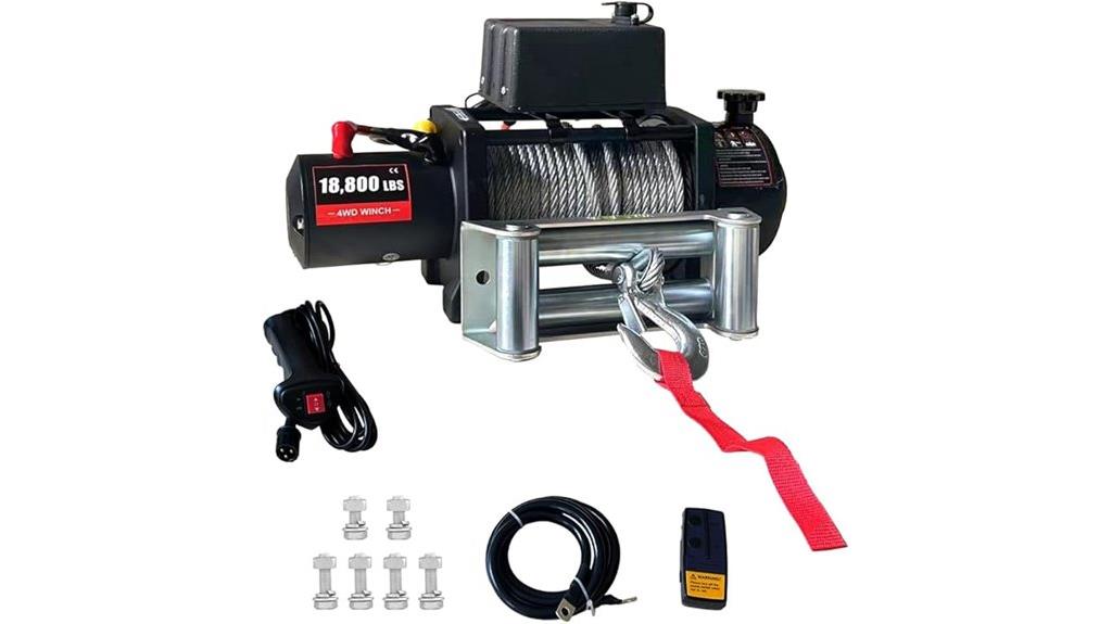 waterproof steel cable winch