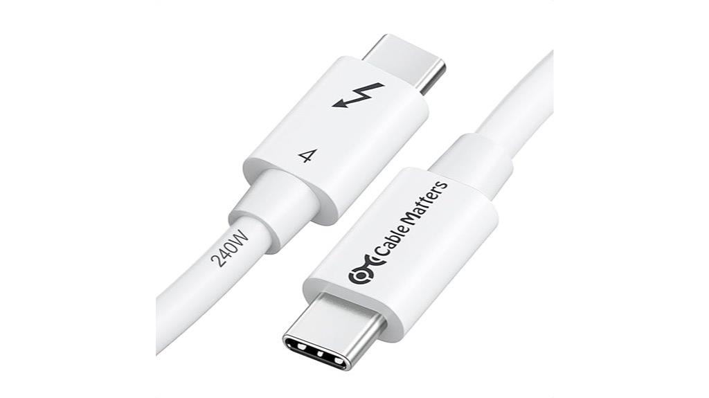 white 3 3ft thunderbolt 4