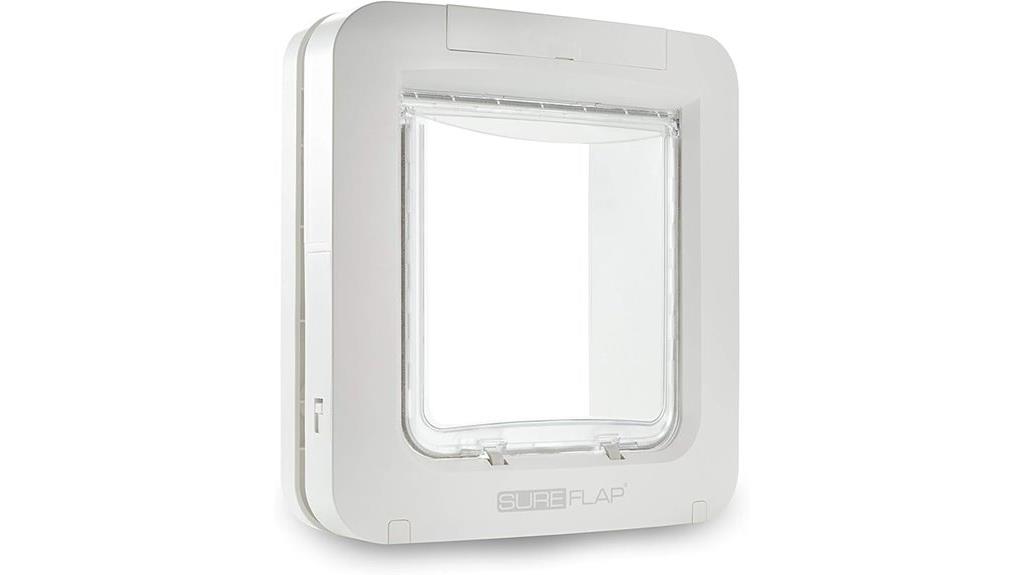 white microchip pet door