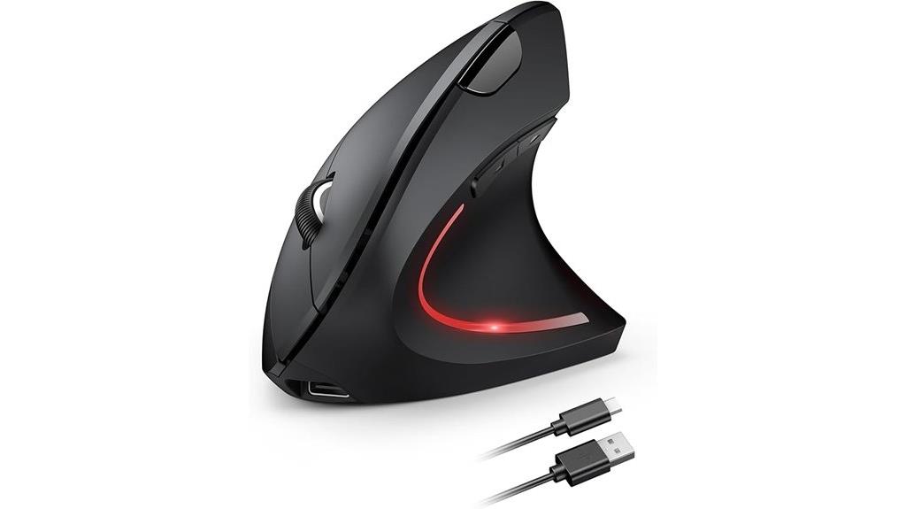 wireless ergonomic adjustable mouse