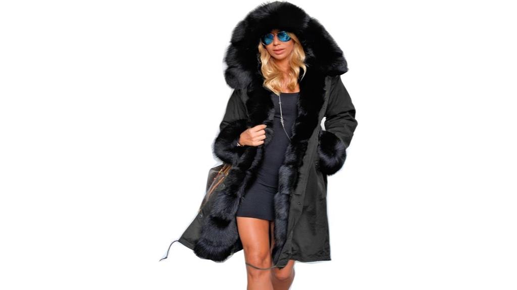 women s thick hooded winter coat