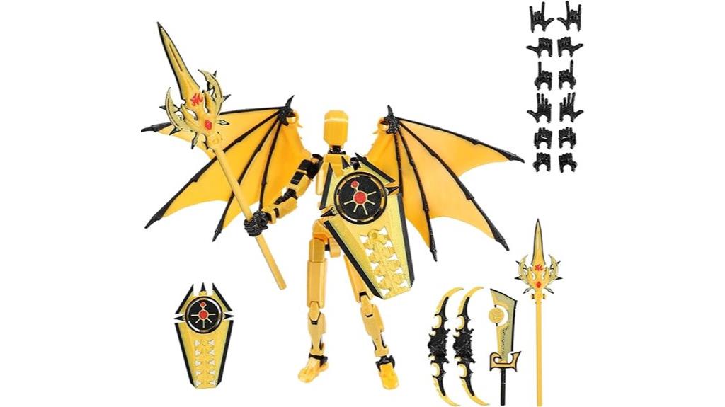 yellow 3d printed figures