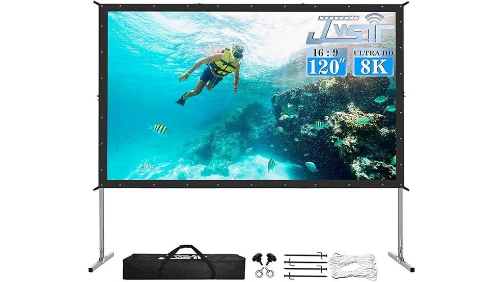120 inch outdoor projector screen