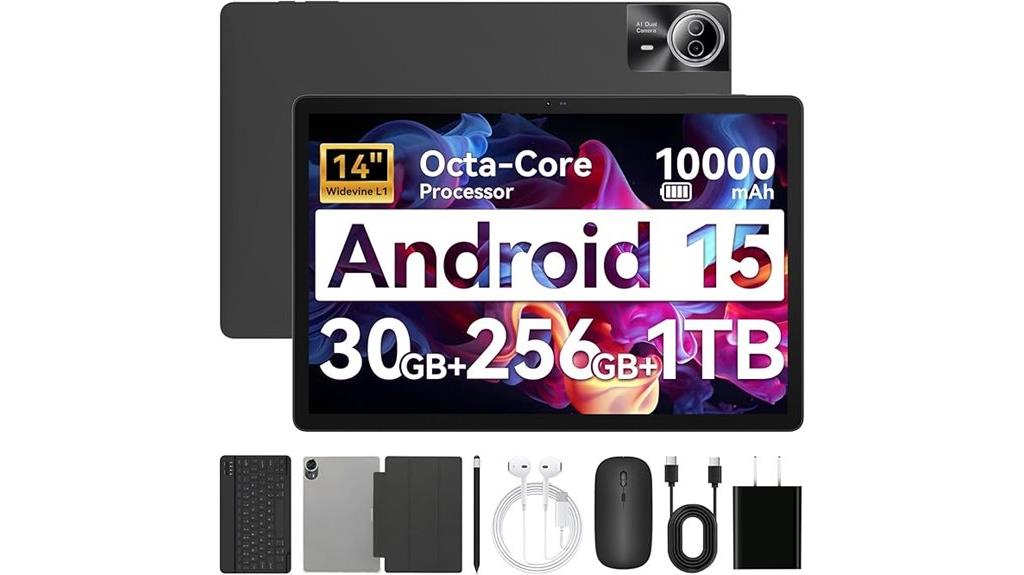 14 inch android tablet bundle