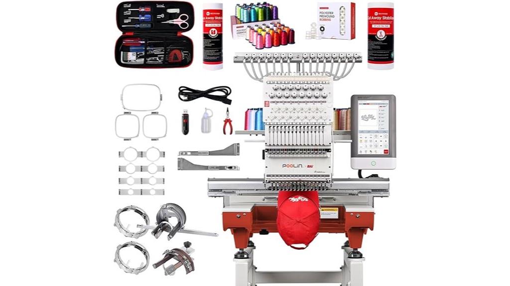 15 needle embroidery machine