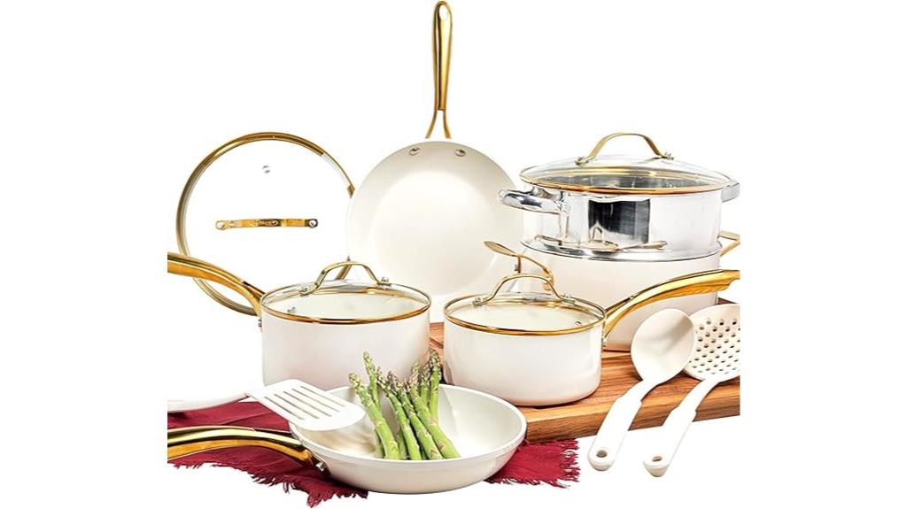15 piece ceramic cookware