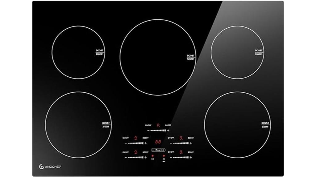 30 inch five burner cooktop