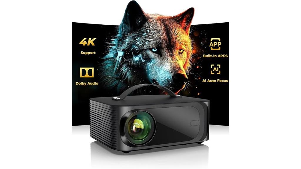 4k portable outdoor projector