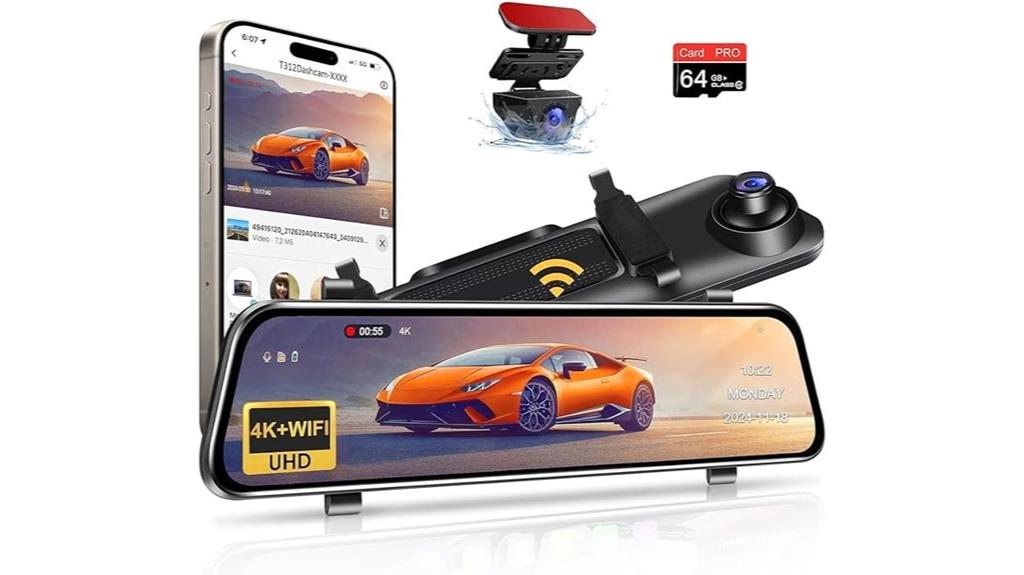 4k rearview mirror camera