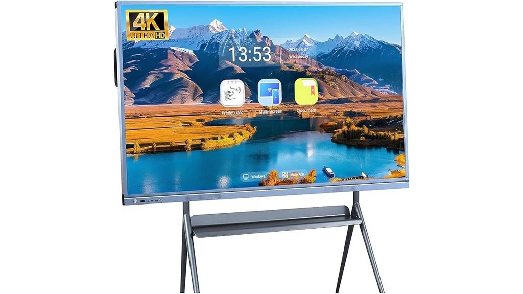 55 inch 4k touchscreen whiteboard
