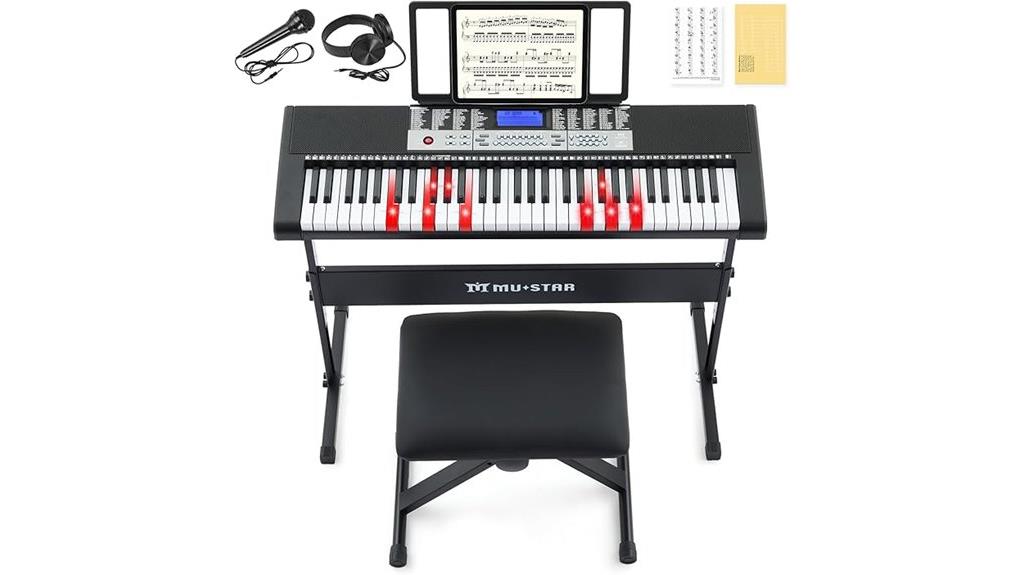 61 key light up keyboard