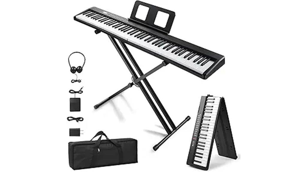 88 key foldable digital piano