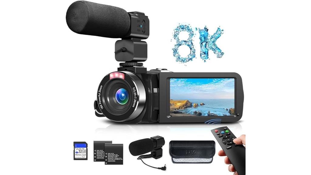 8k uhd wifi camcorder