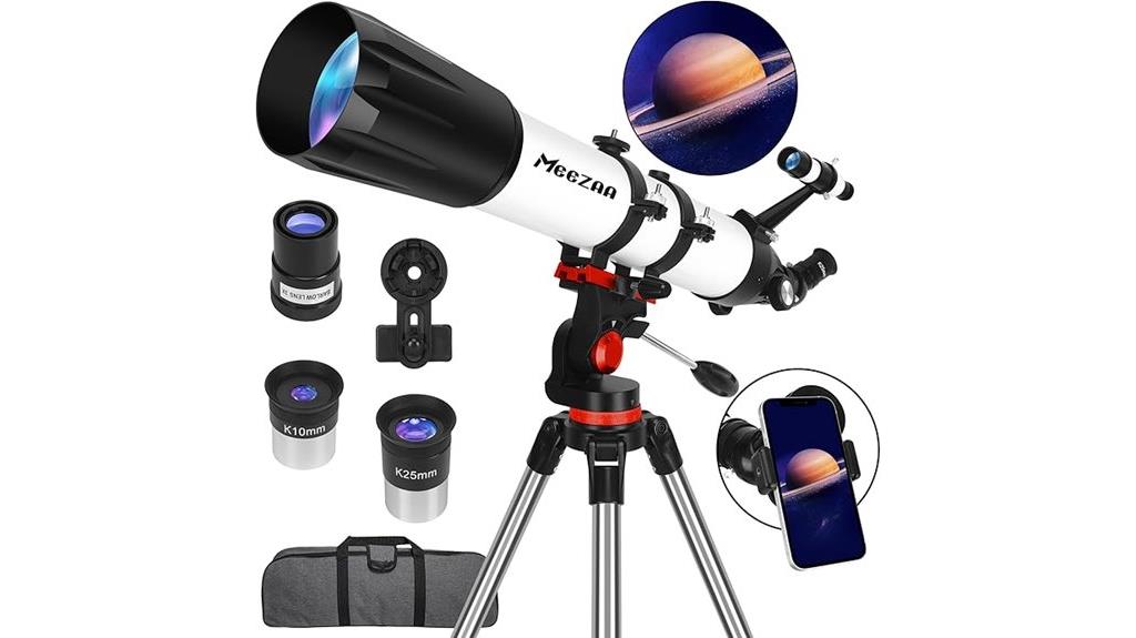 90mm refractor telescope with tripod