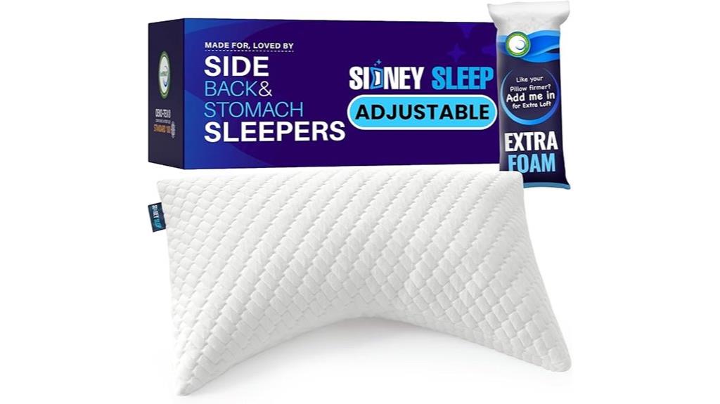 adjustable contour fill pillow