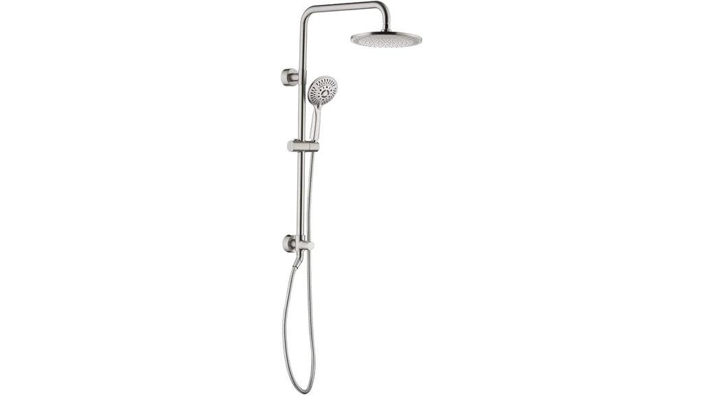 adjustable rain shower system