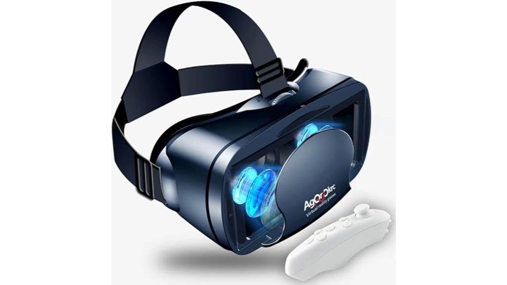 adjustable vr headset with controller