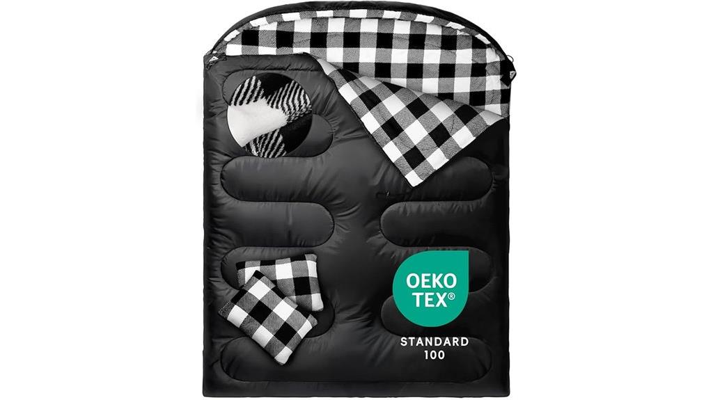 adult flannel double sleep bag