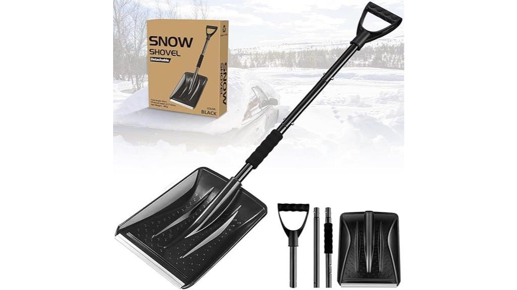 aluminum handle snow shovel
