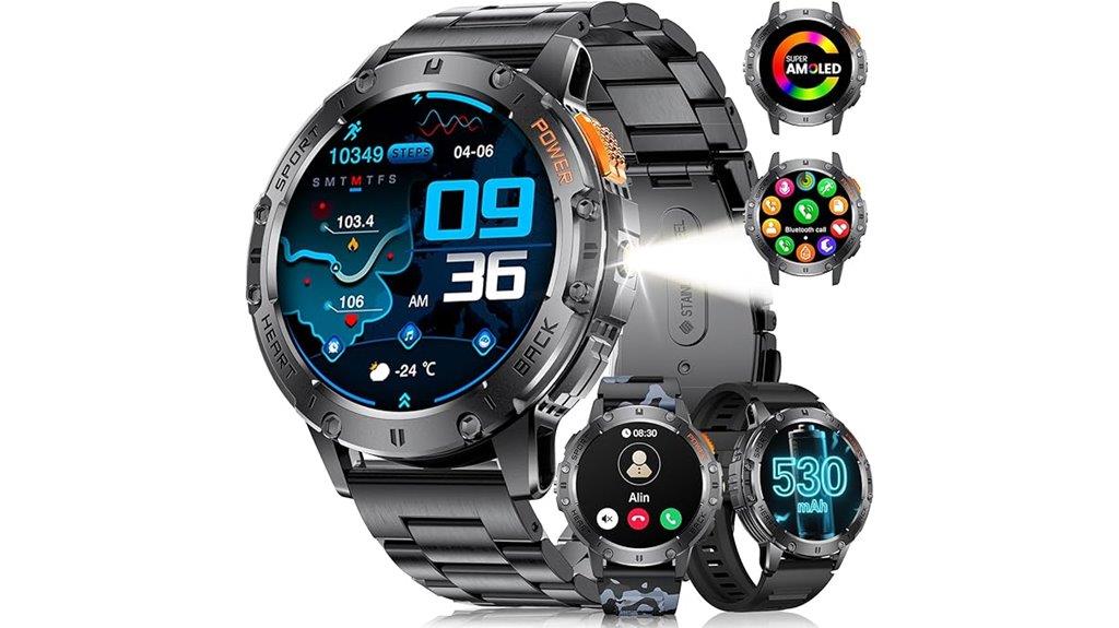 amoled bluetooth fitness watch