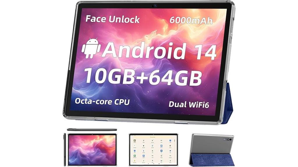 android 14 tablet 10 inch screen