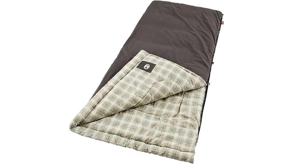 big tall flannel sleeping bag
