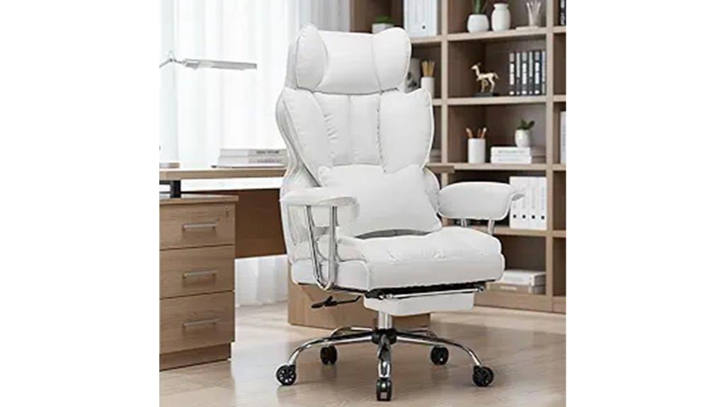 big white office chair