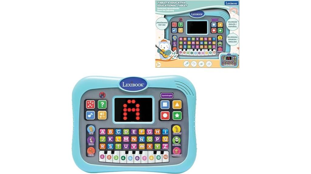 bilingual educational tablet with piano