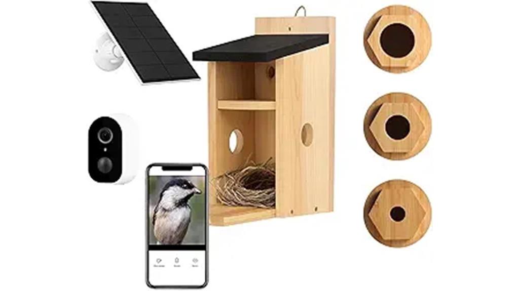 bird house with solar camera