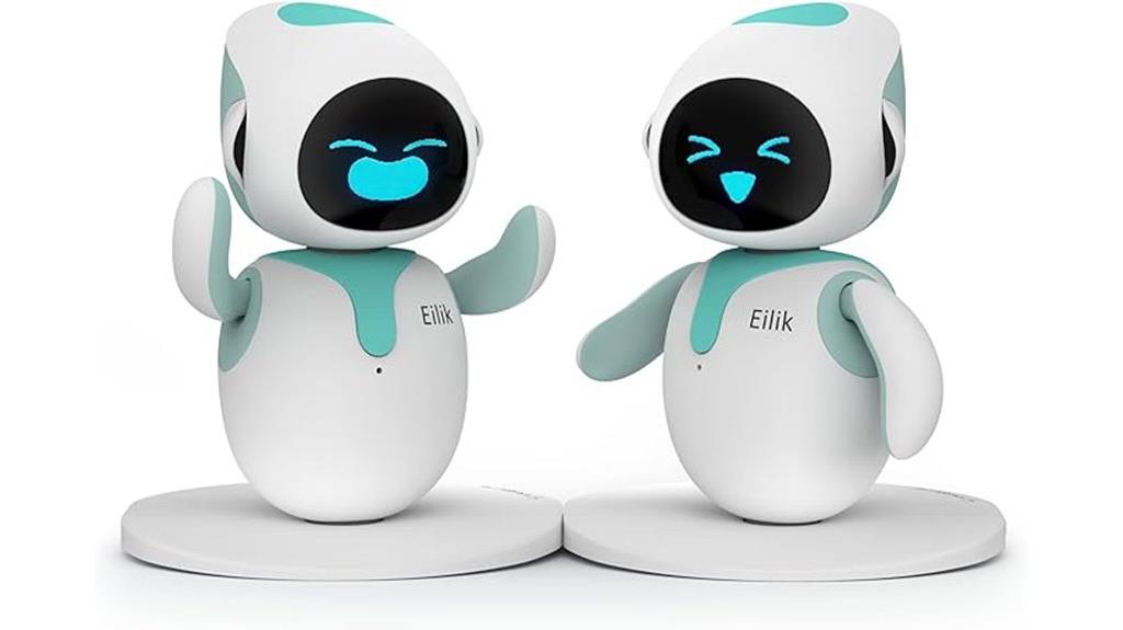 blue interactive robot pet