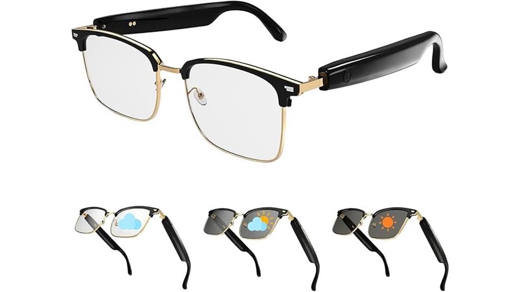 bluetooth photochromic smart glasses