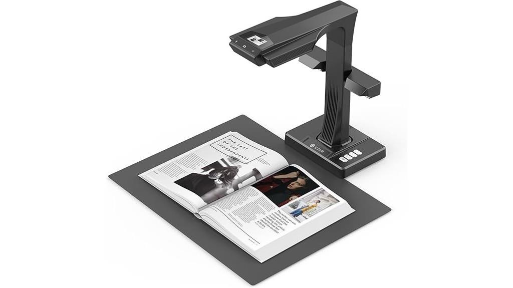 book scanner with auto flatten