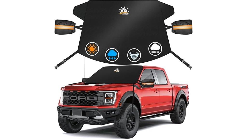 car windshield snow cover