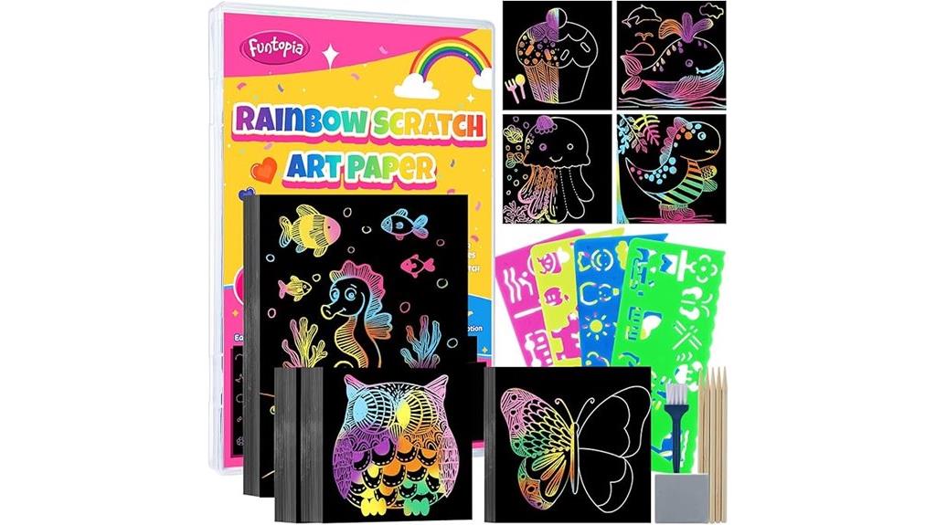 colorful kids scratch paper