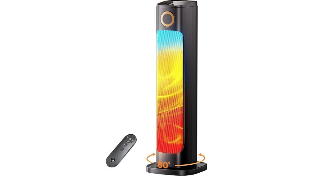 compact 25 inch heater with fan