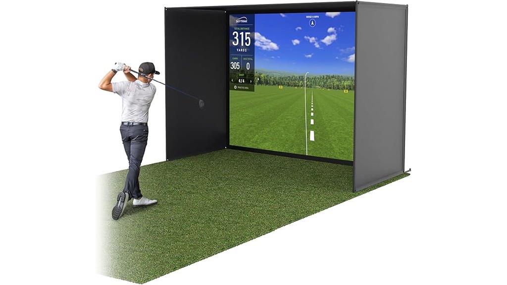 complete golf simulator enclosure set