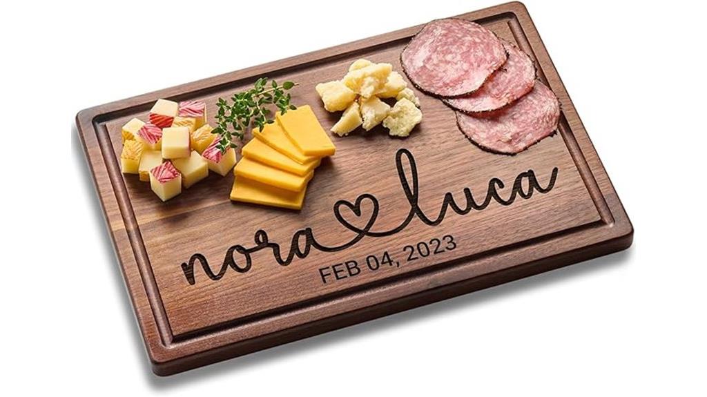 customized wedding cutting board