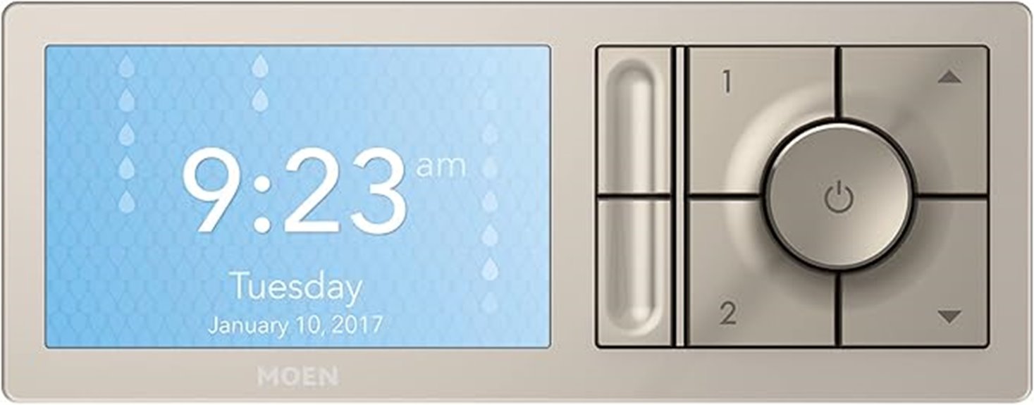 digital beige shower controller