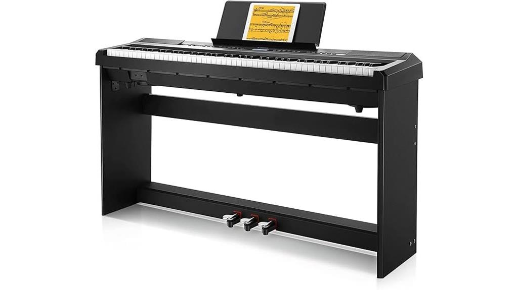 digital piano with weighted keys