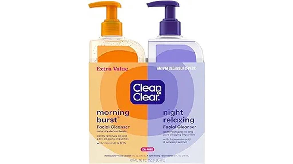 dual 16 oz oil free cleansers