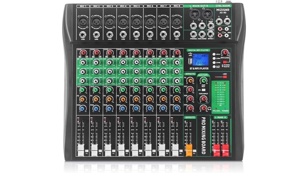 eight channel professional mixer