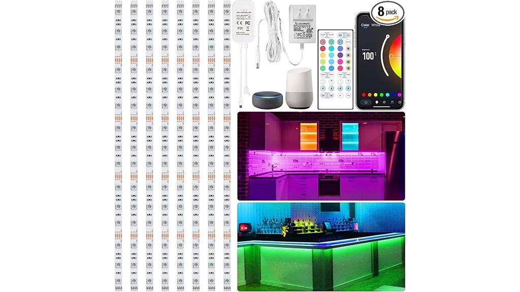 eight pack rgb cabinet lights